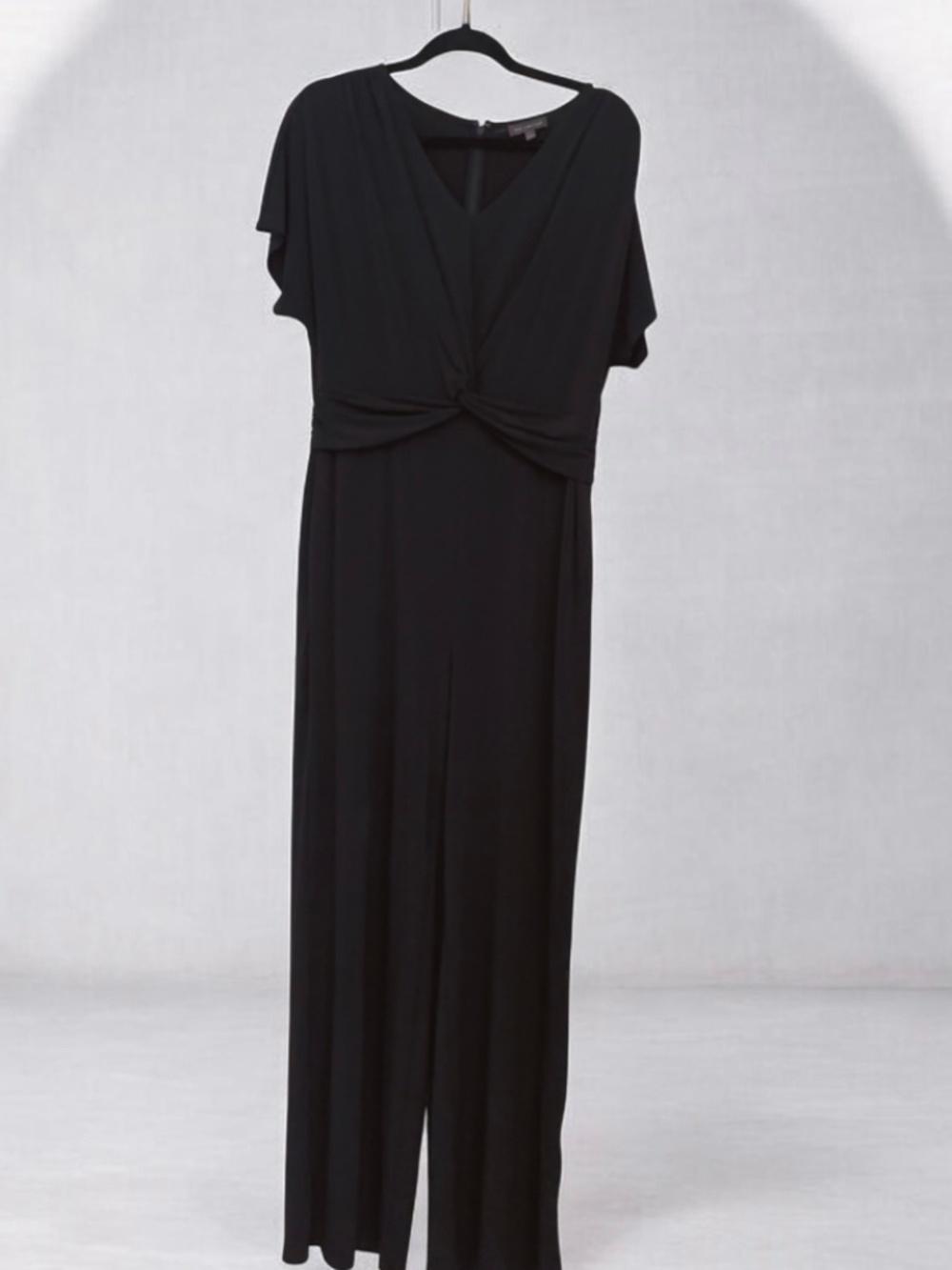 The Limited Black Twist-Front Jumpsuit with V-Neck ~ Size Large